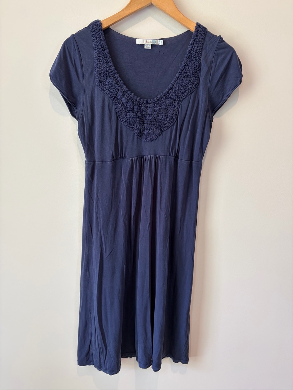 Boden Crochet-Trim Scoop Neck Dress Top US 10